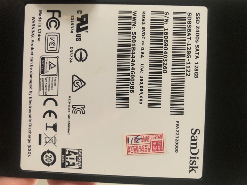 闲置128G固态硬盘