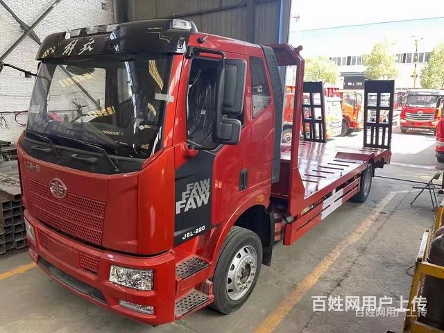 烟台解放6米8拖板车 大柴220拖200挖机平板拖车便宜的拖