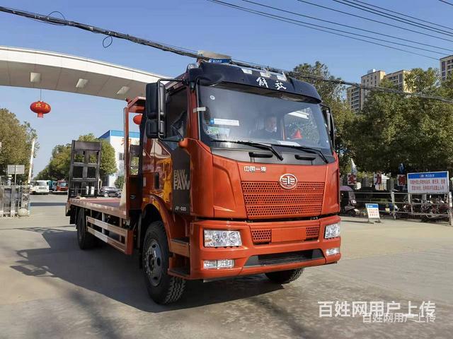 烟台解放6米8拖板车 大柴220拖200挖机平板拖车便宜的拖