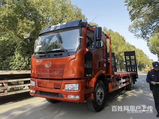 烟台解放6米8拖板车 大柴220拖200挖机平板拖车便宜的拖