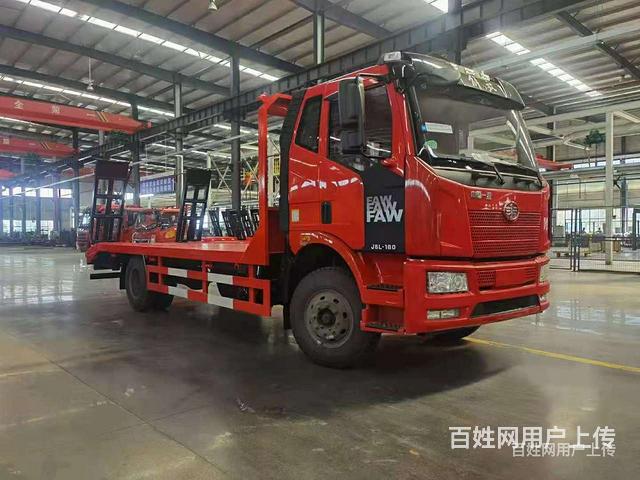 烟台解放6米8拖板车 大柴220拖200挖机平板拖车便宜的拖