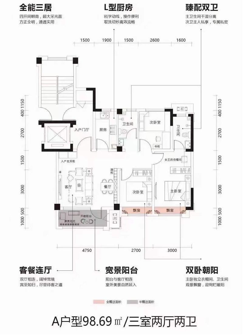 3一中旁城东9层电梯洋房,南向三开间,不爱吗?
