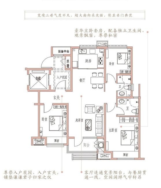 70多即买即上双语,享双卫三开间大三居电梯洋房