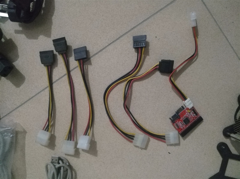 H61主板,风扇,刻录机,延长线,转接头,