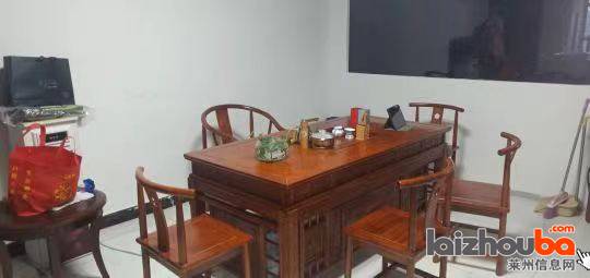 九九九成新实木茶台桌椅组合,四牛角椅加一圈椅,低价售