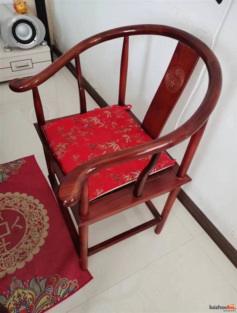 九九九成新实木茶台桌椅组合,四牛角椅加一圈椅,低价售