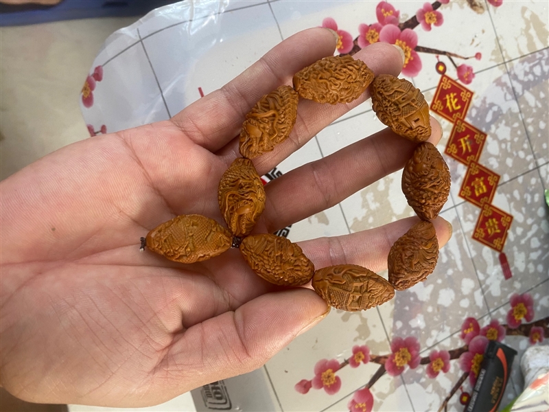 文玩回血,橄榄核手串