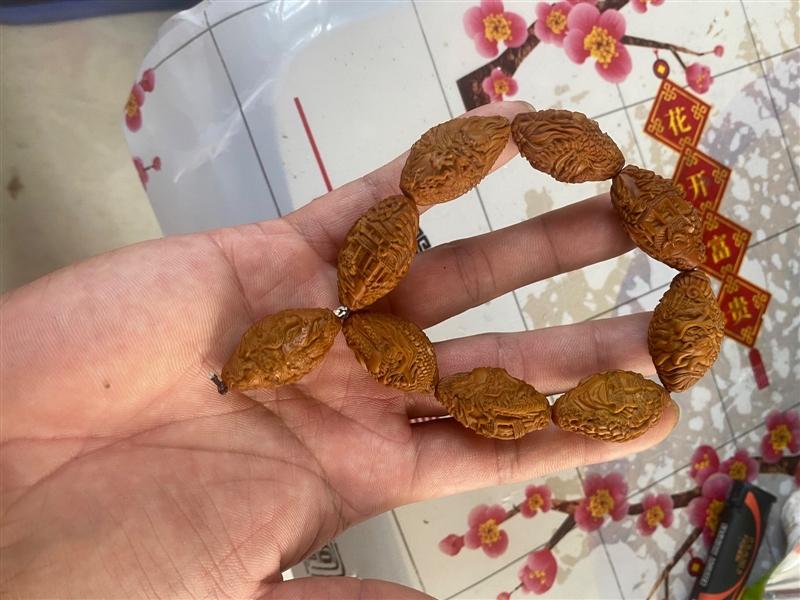 文玩回血,橄榄核手串