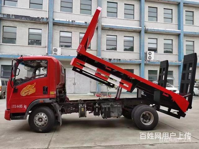烟台挖机蓝牌平板运输车 拖60/80小挖机拖板车批发价