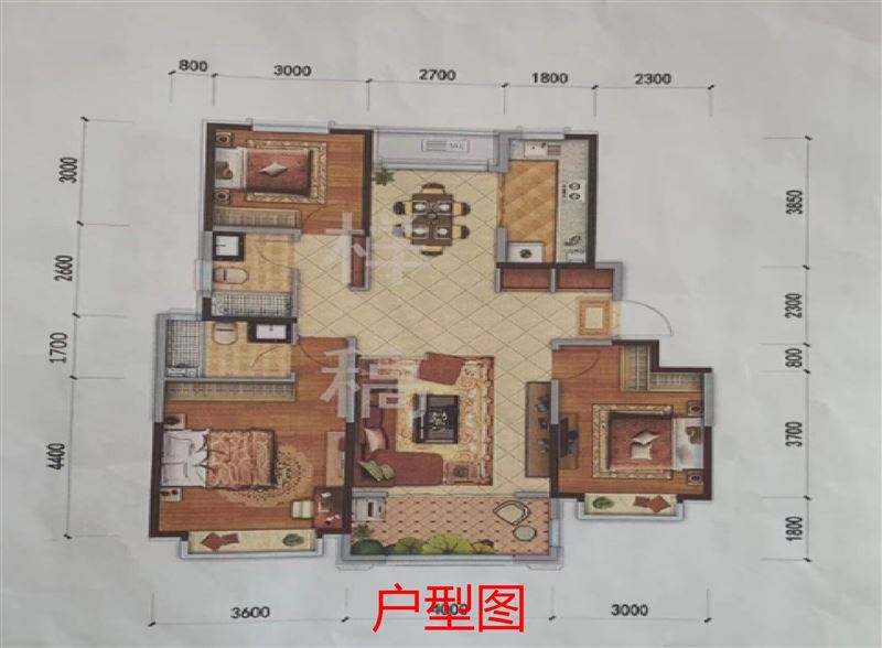 出售中铁国际城三室两厅两卫毛坯学区房